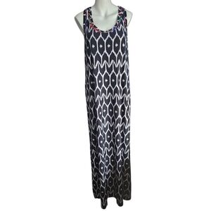 Trina Turk Maxi 2025 Beach Dress Collaboration Black & White Color Trim Large